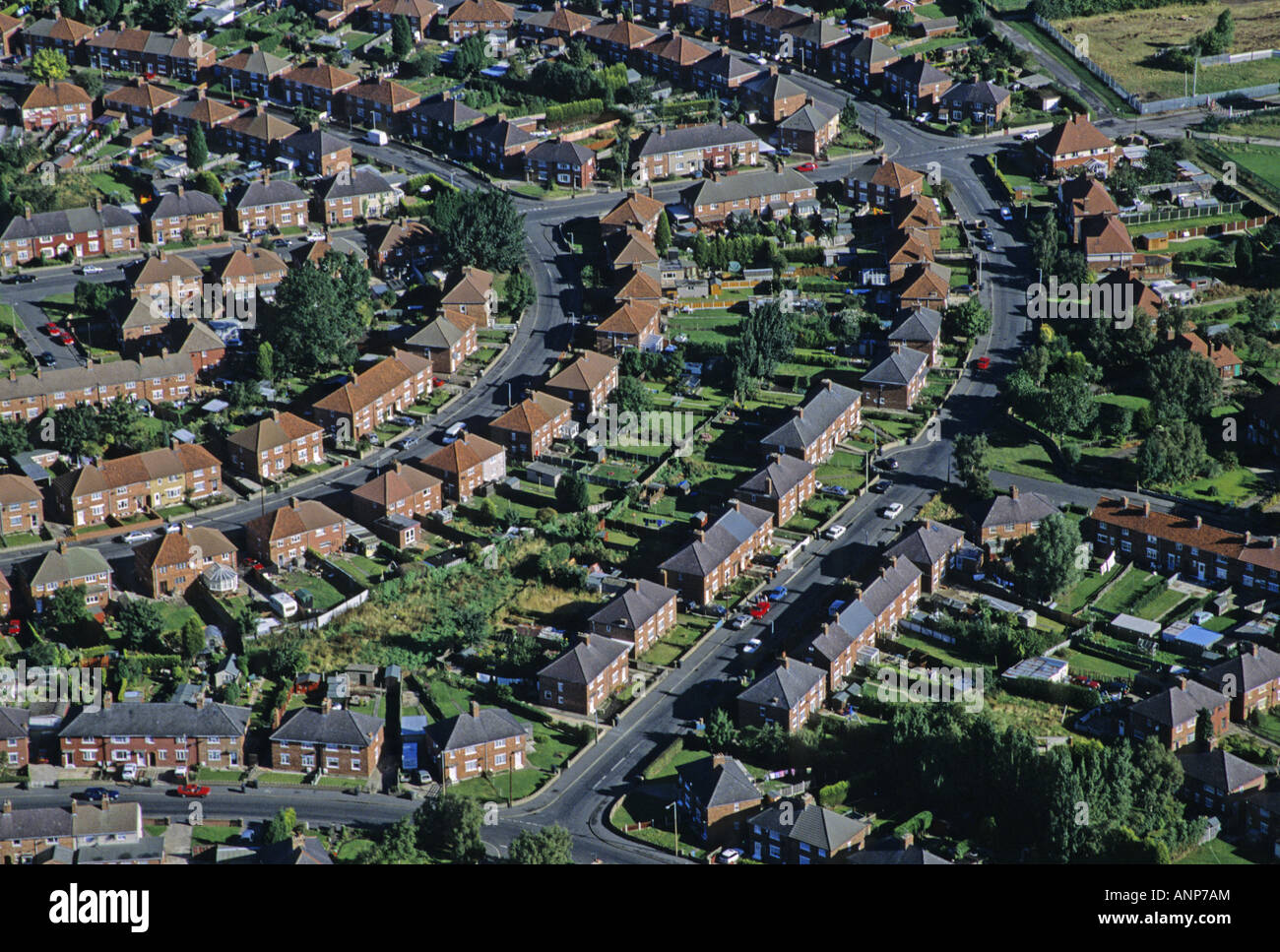 An Aerial View of Residential Area near Leeds West Yorkshire England