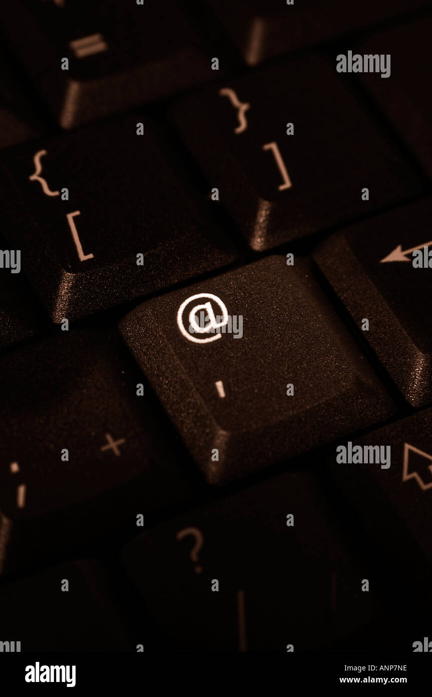 @, at, internet, address, ISP. Internet, service, supplier, connect, dialup, dial, up, broadband, high, speed, computer, it, ent Stock Photo