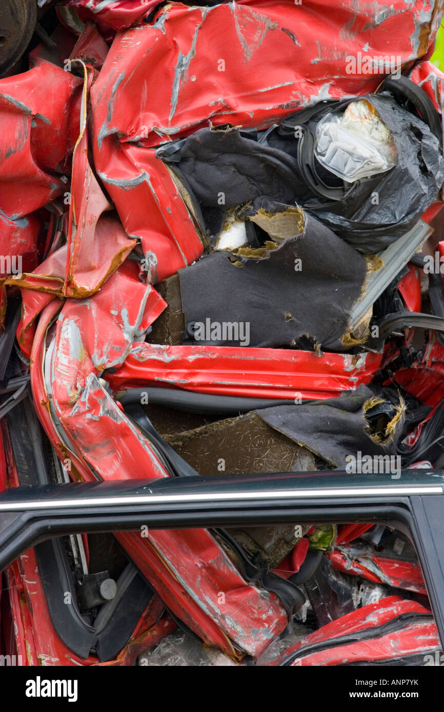 Car crushed into cube hires stock photography and images Alamy