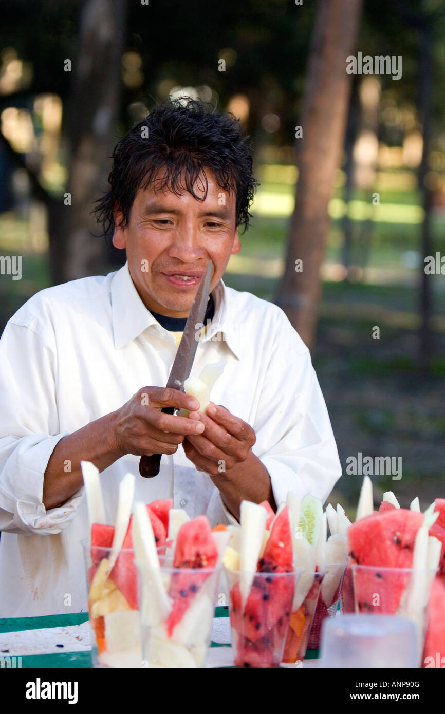 Mexican fruit cup vendor hires stock photography and images Alamy