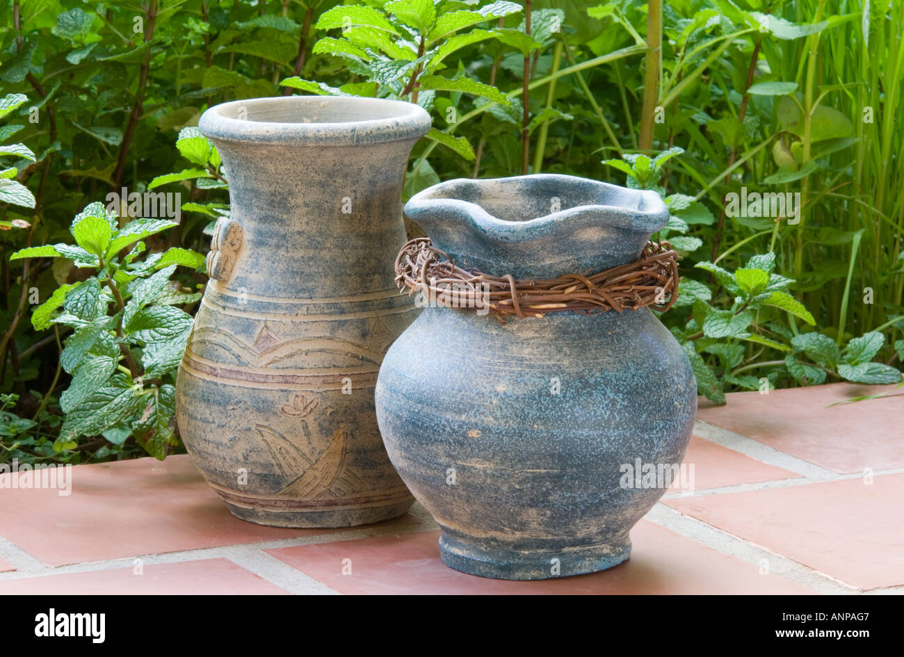 Hand thrown ceramic pottery. Traditional produce on the island of La