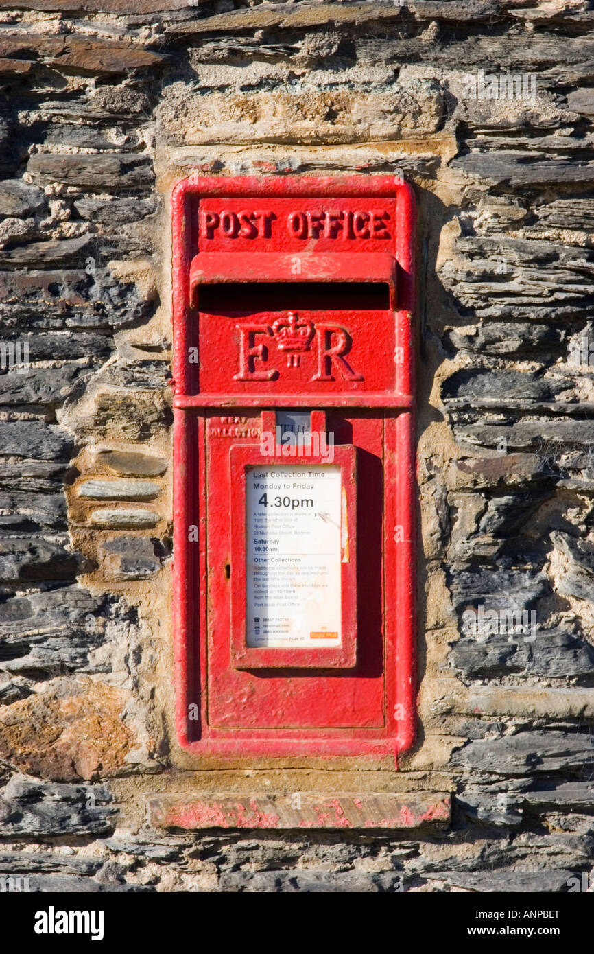 Post box set into stone wall Stock Photo - Alamy