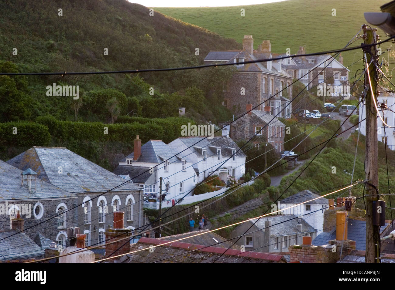 View across the harbour at Port Isaac in North Cornwall the setting of