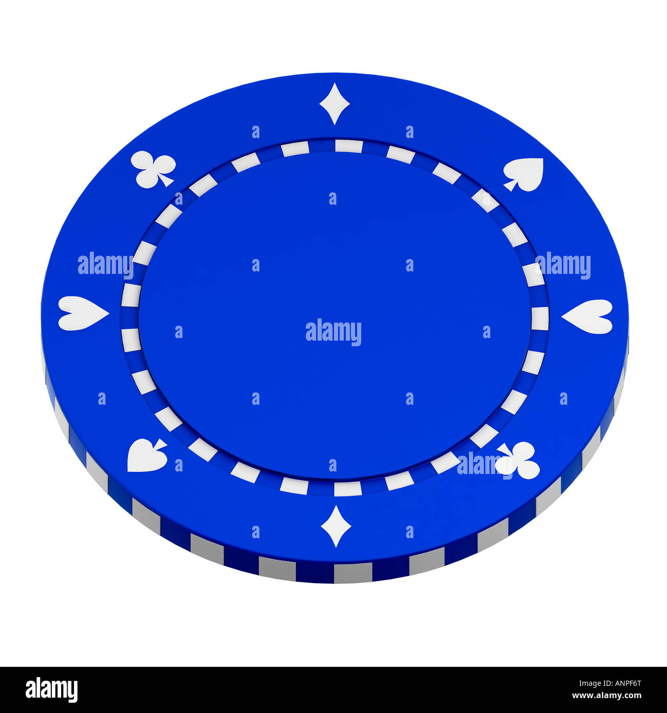 Blue Poker chip Stock Photo Alamy