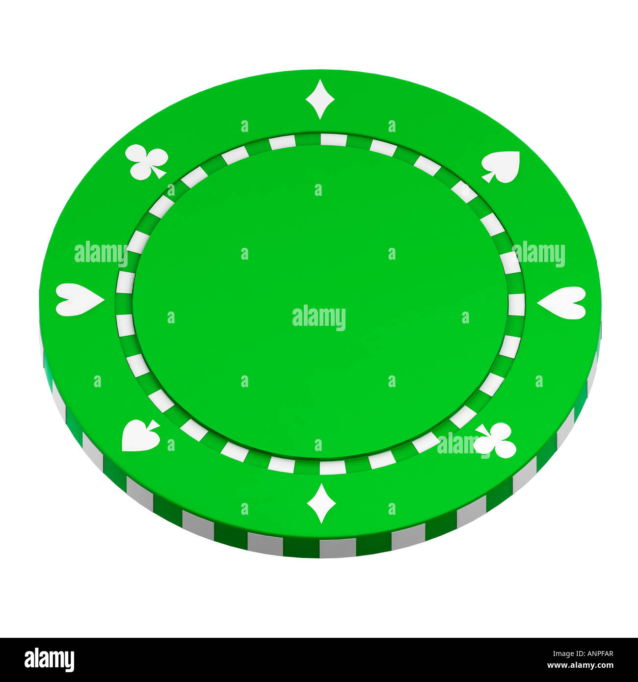 Green Poker chip Stock Photo Alamy