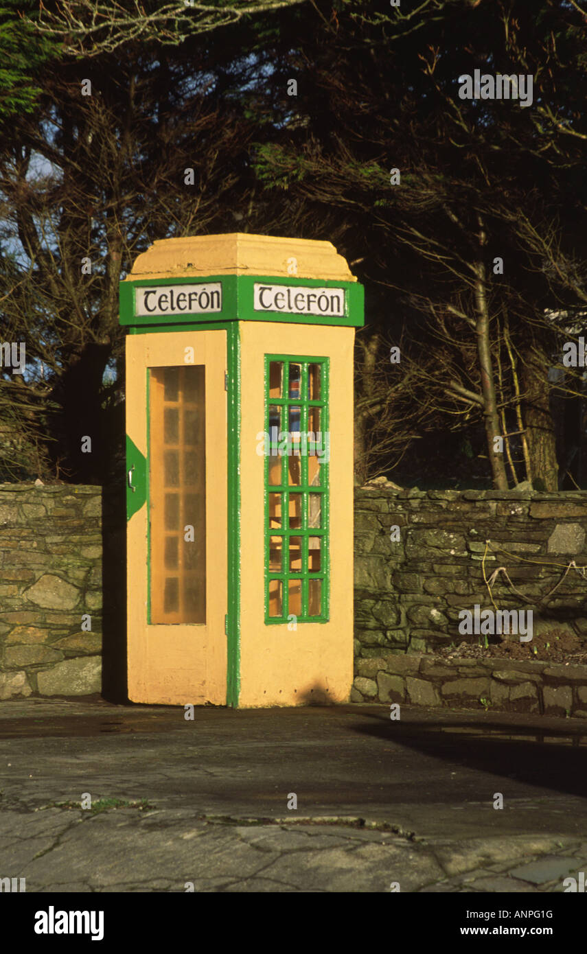 Traditional Irish Phone box, Cork, Ireland, Wild Atlantic Way Stock Photo