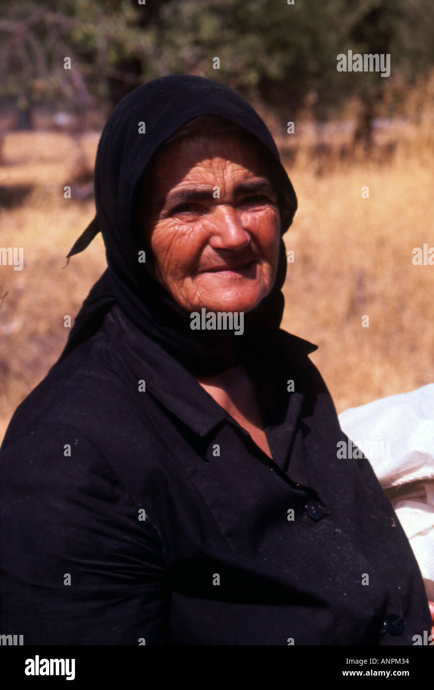 Old woman Greece Stock Photo