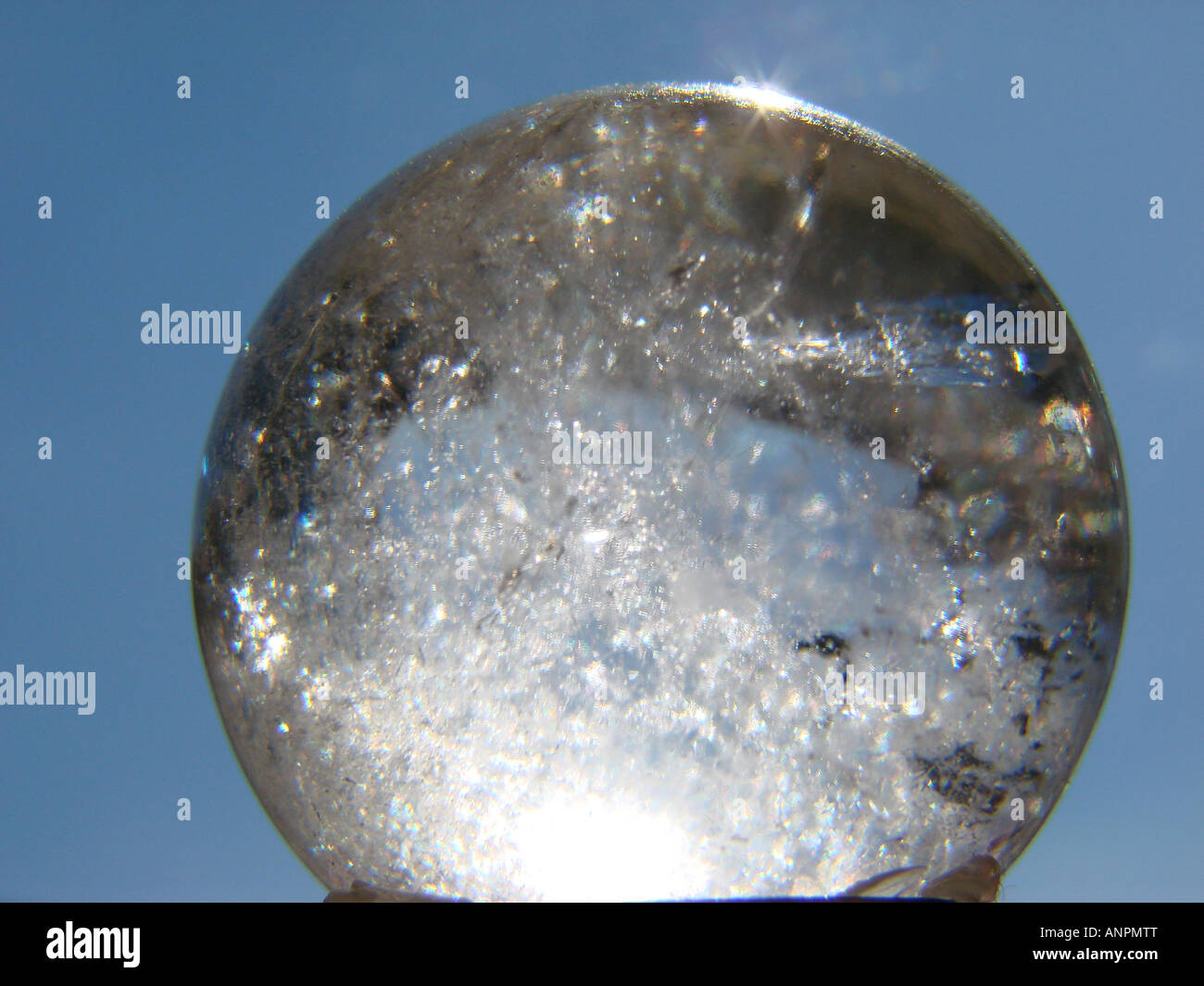 Quartz Crystal ball under the sunlight Stock Photo Alamy