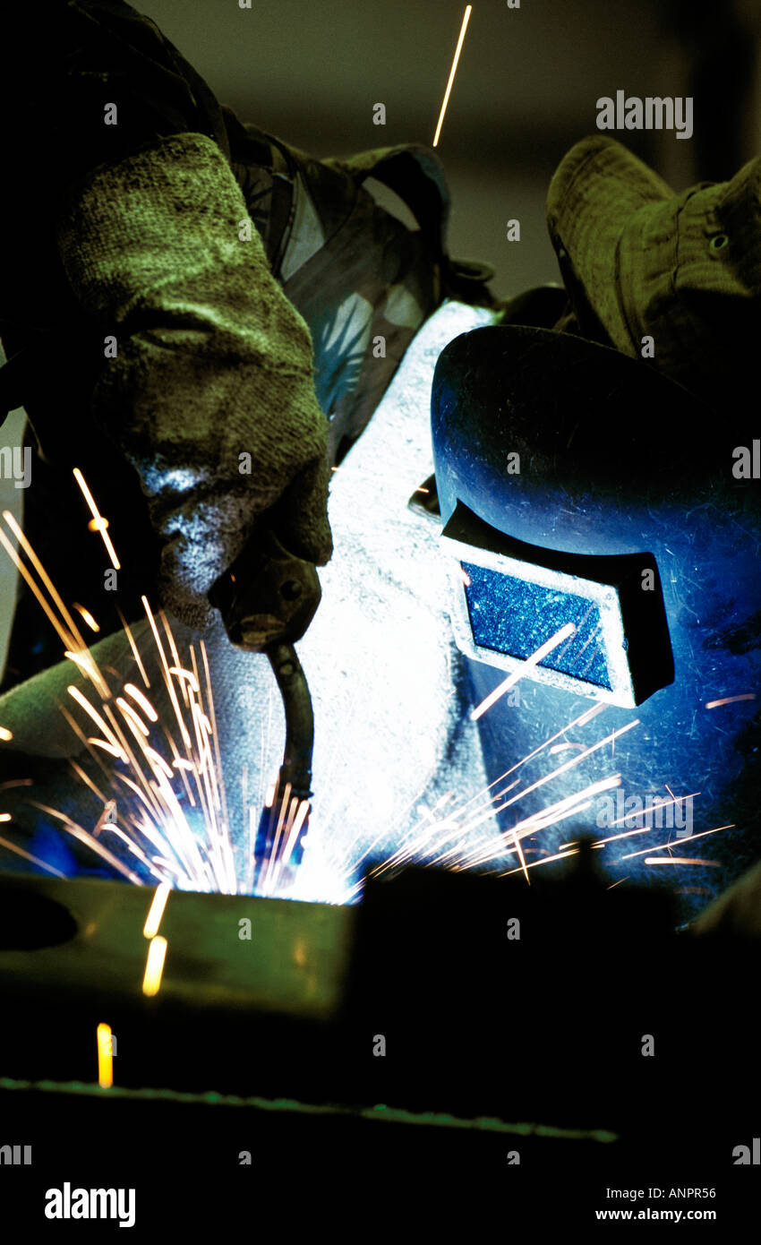 Welder working Stock Photo