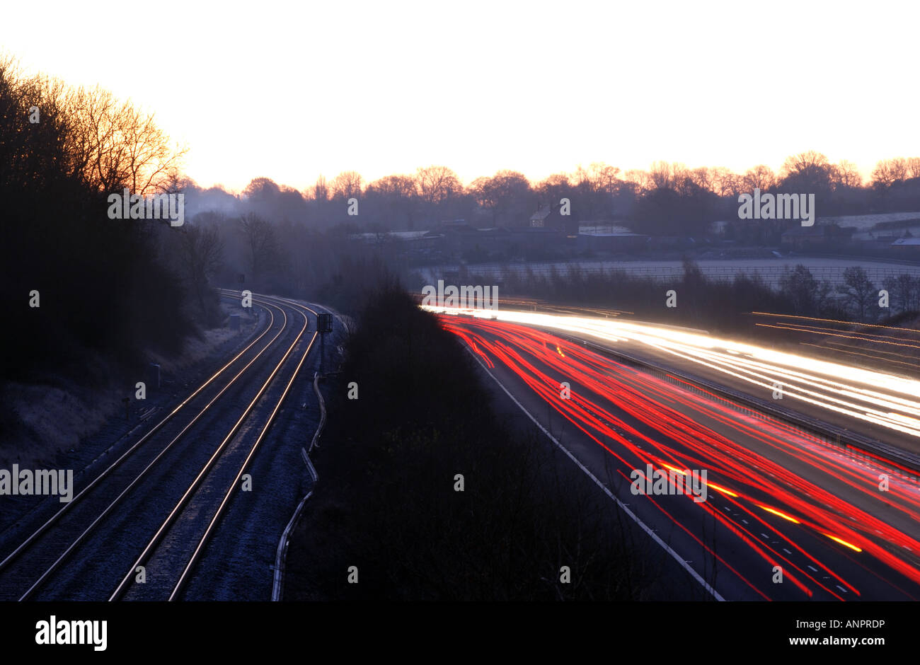 Railway alongside road hi-res stock photography and images - Alamy