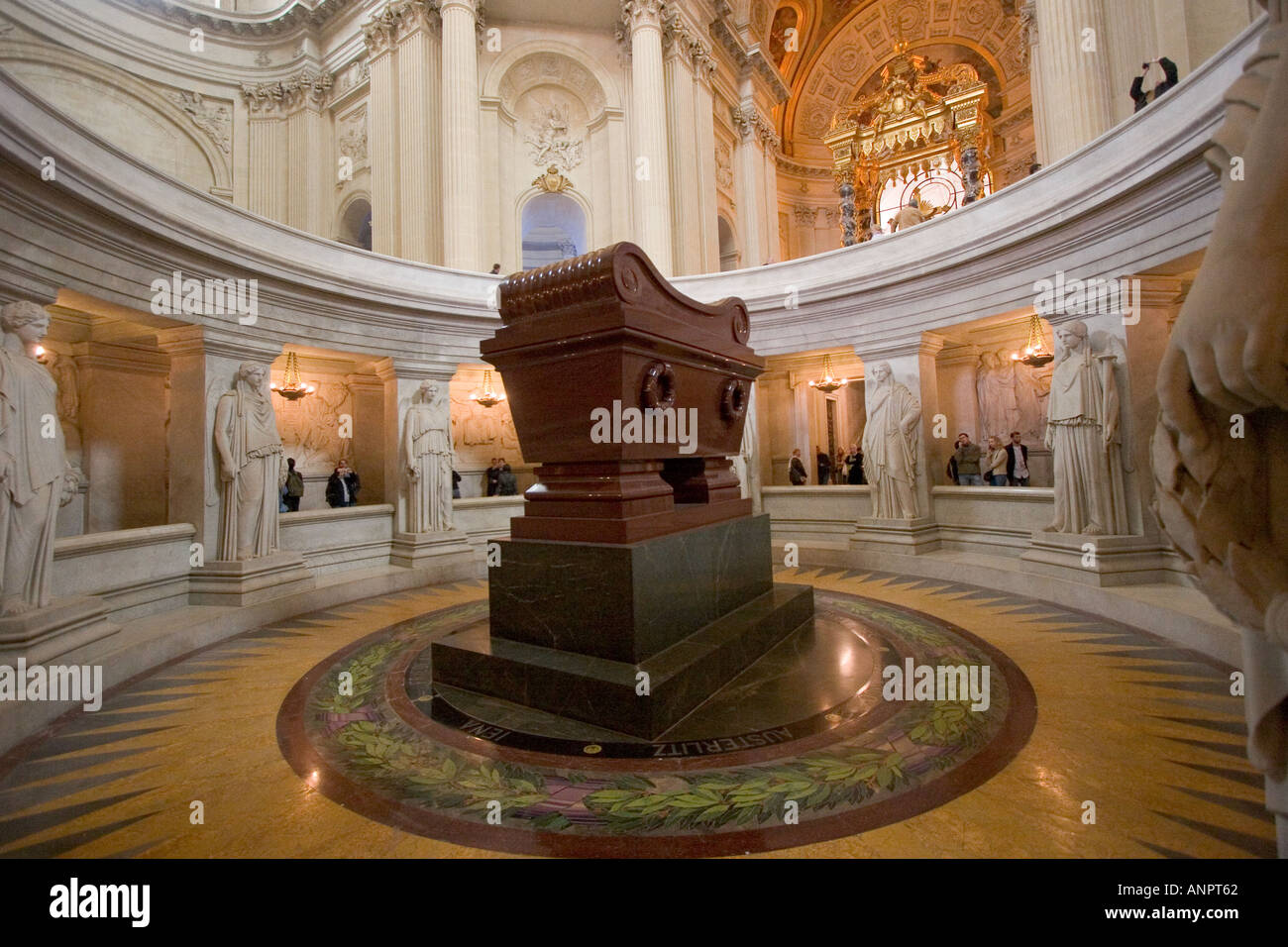 The tomb of Napoleon Bonaparte in the Hotel des Invalides Paris France ...