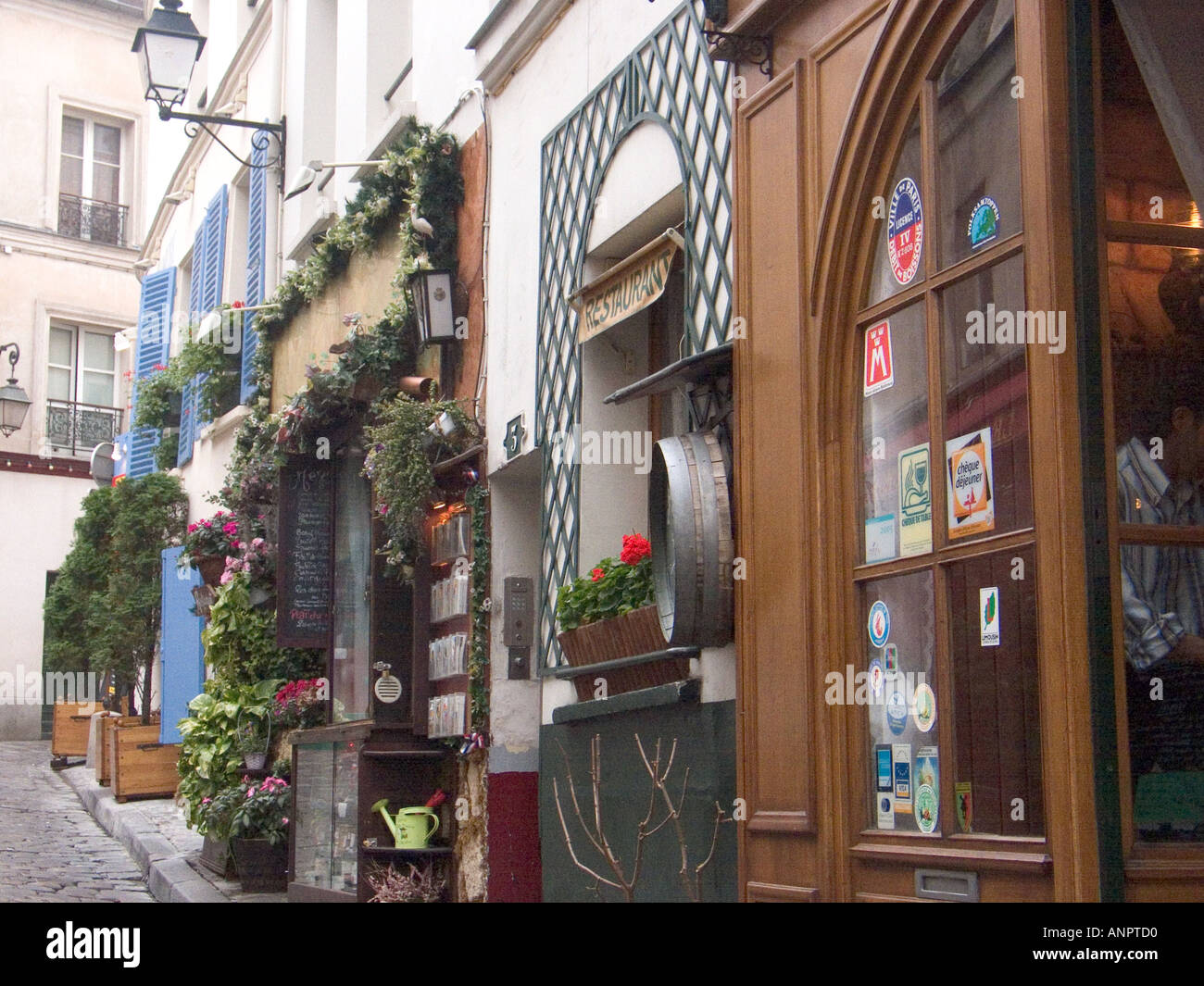 Exterior Cafe Bar in Montmartre Paris France Stock Photo Alamy