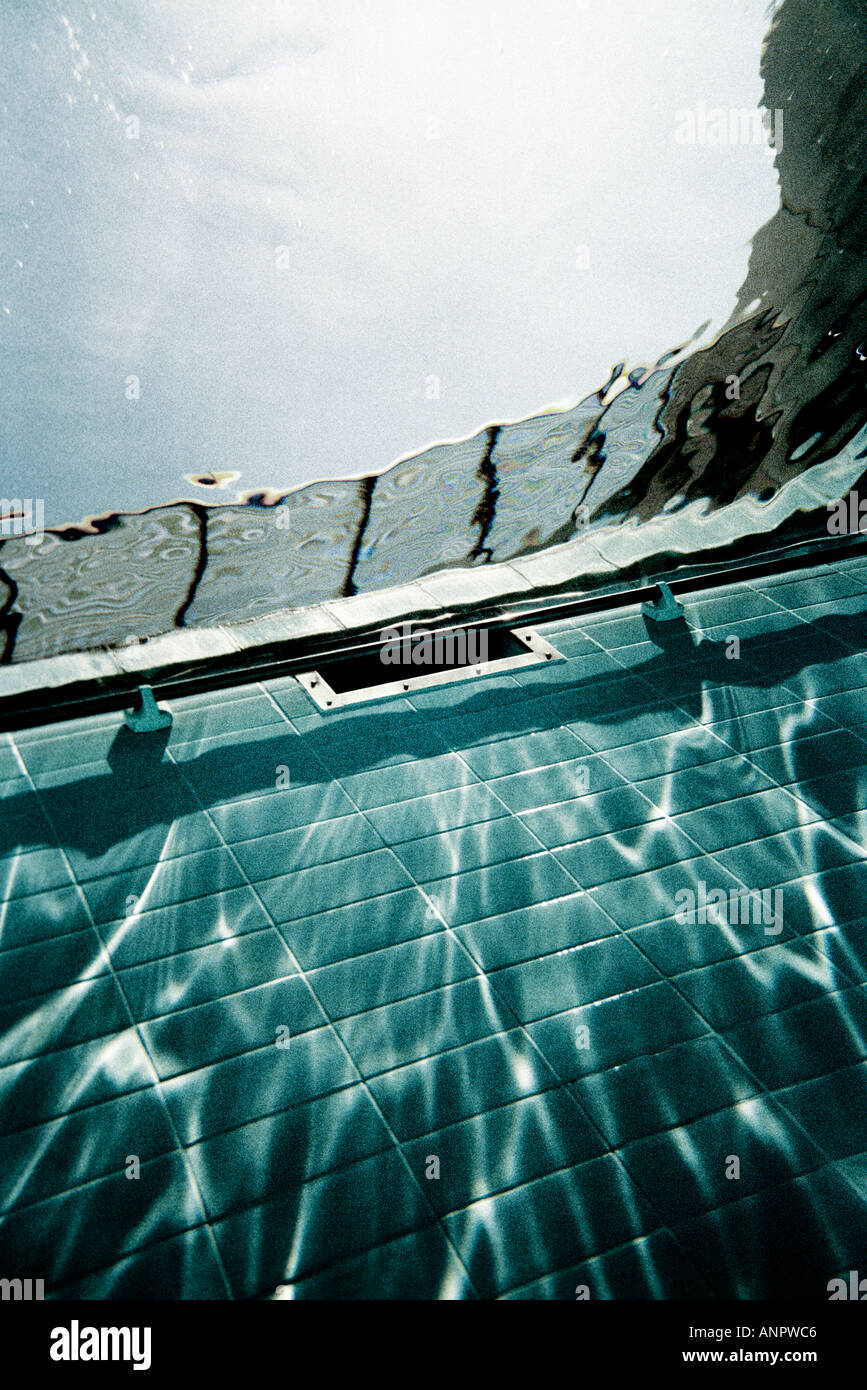 Underwater shot in a swimming pool Stock Photo