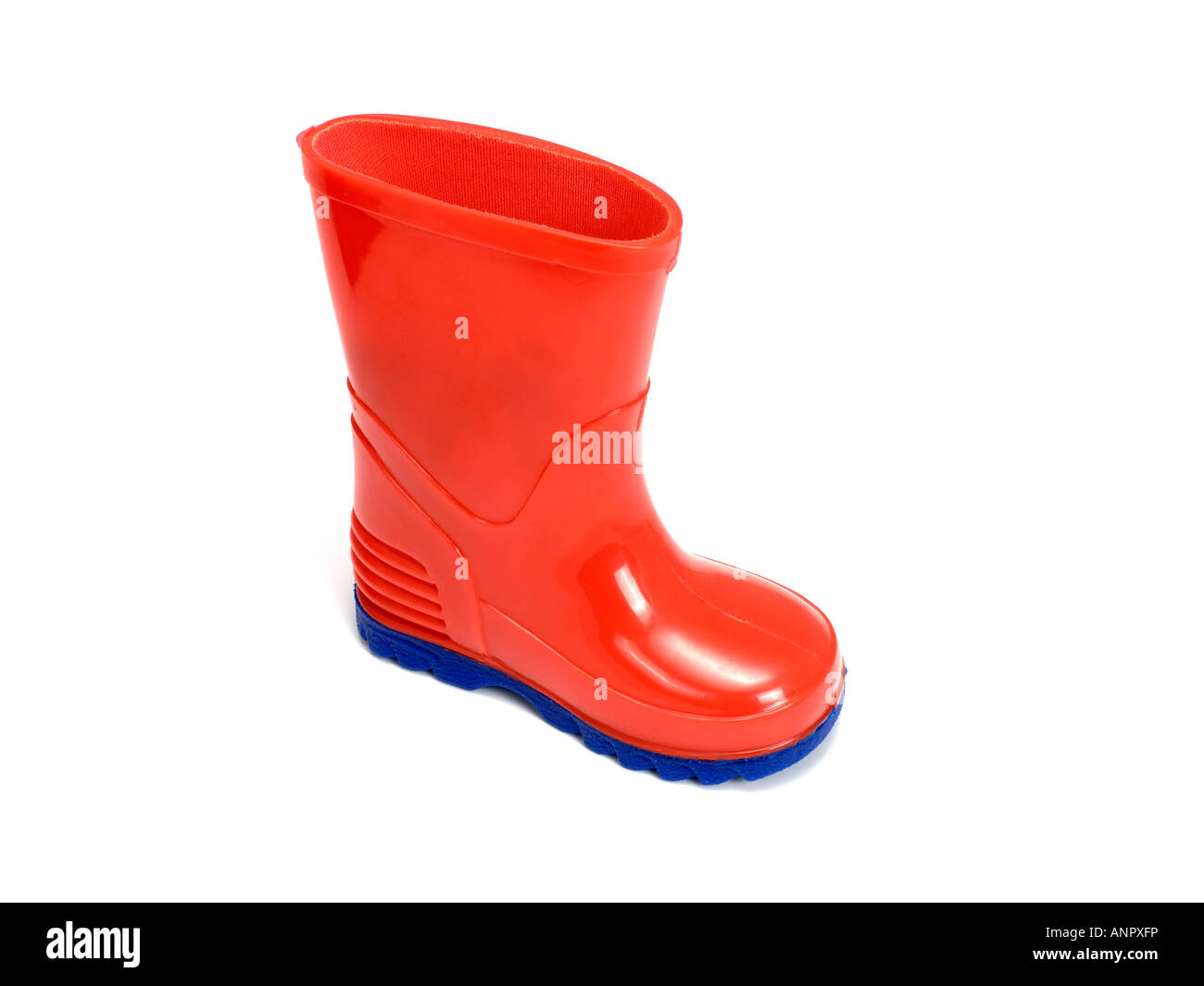 Red gumboots welly Stock Photo