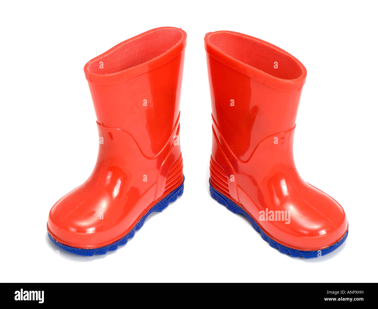 Red gumboots welly Stock Photo