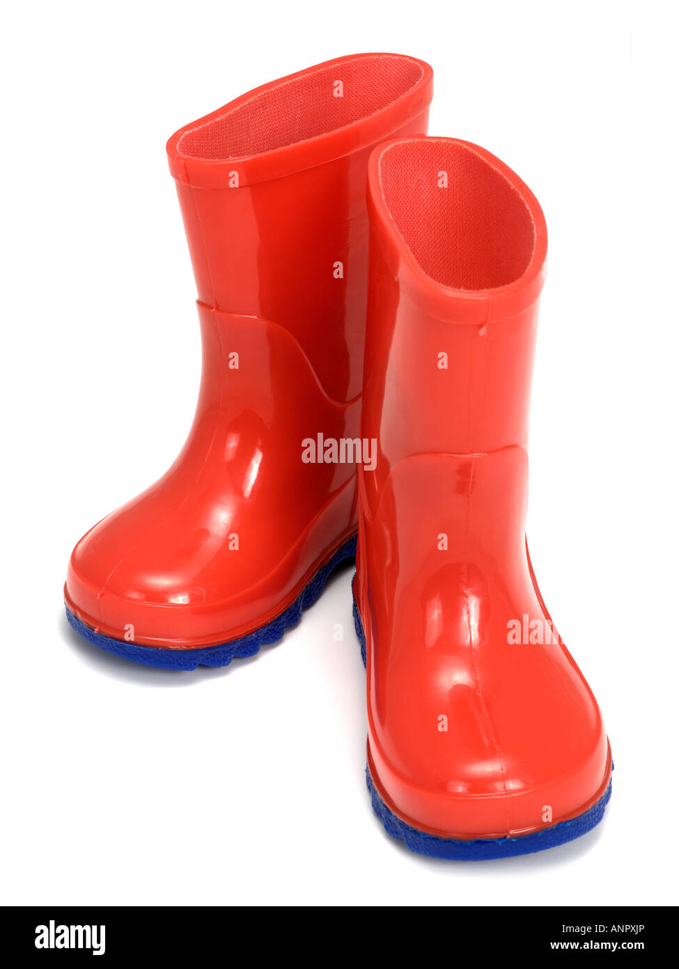 Red gumboots welly Stock Photo