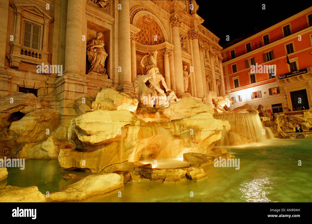 Trevi Fountain Fontana di Trevi Italy Rome Piazza di Trevi Stock Photo