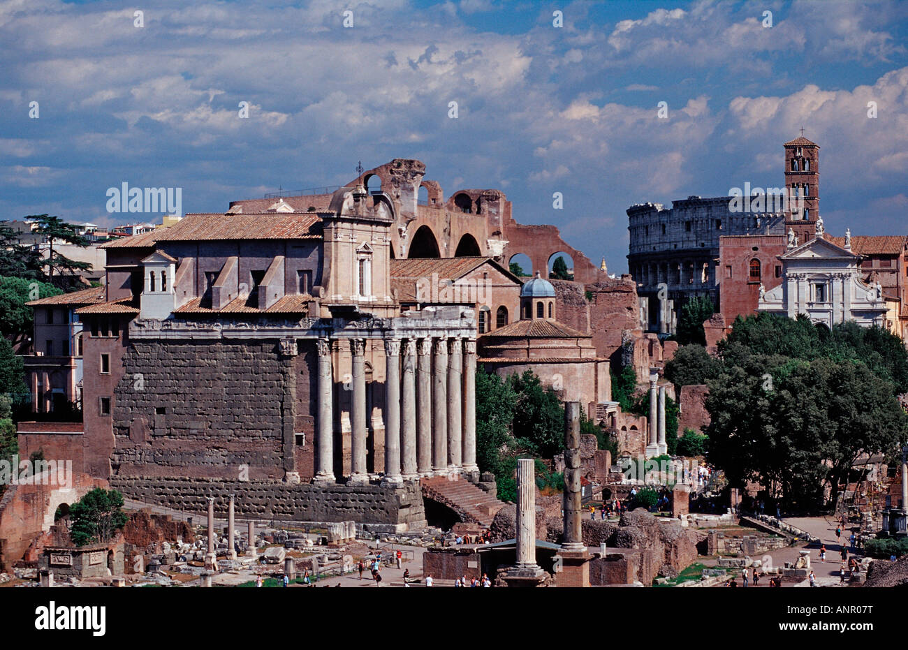 Forum Romanum Italy Rome Stock Photo