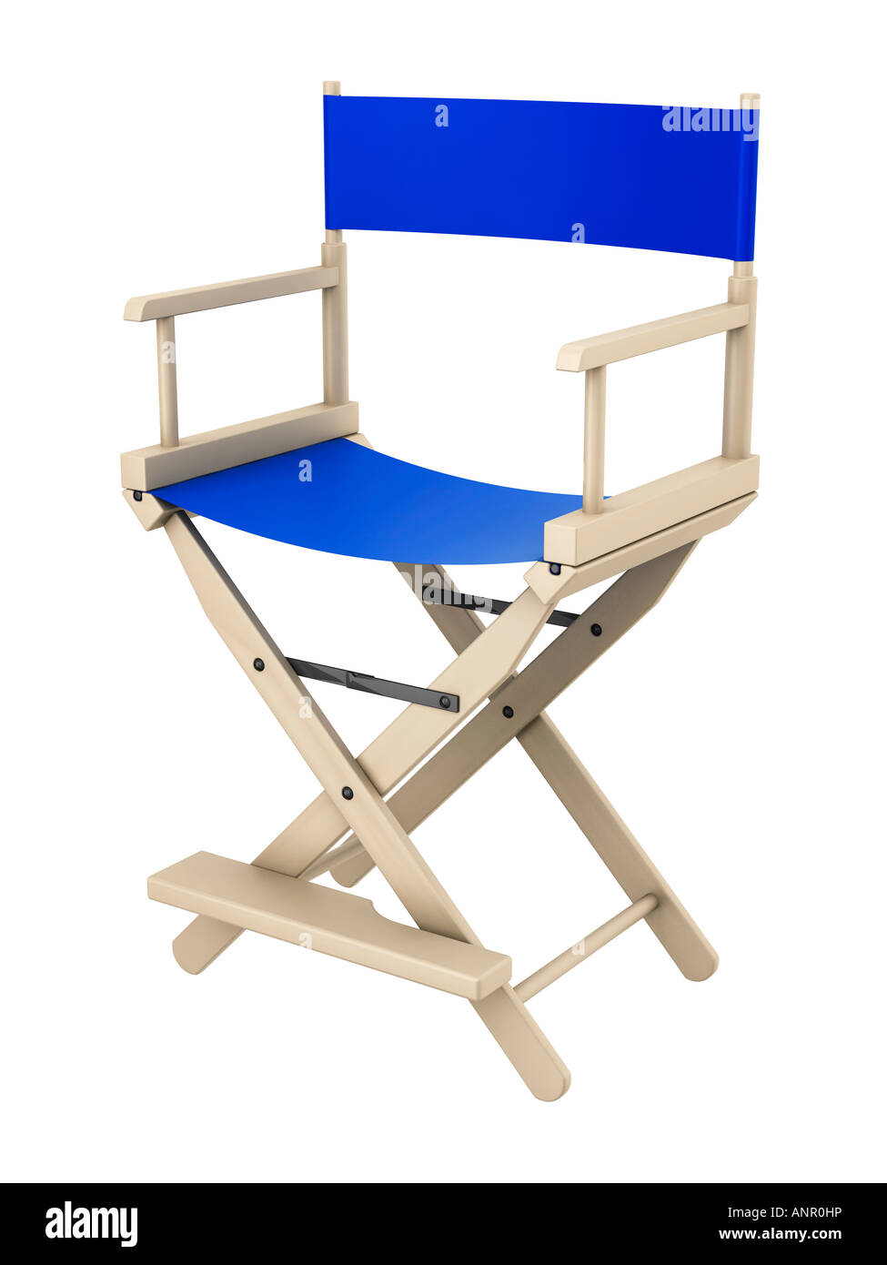 Blue Director chair Stock Photo Alamy