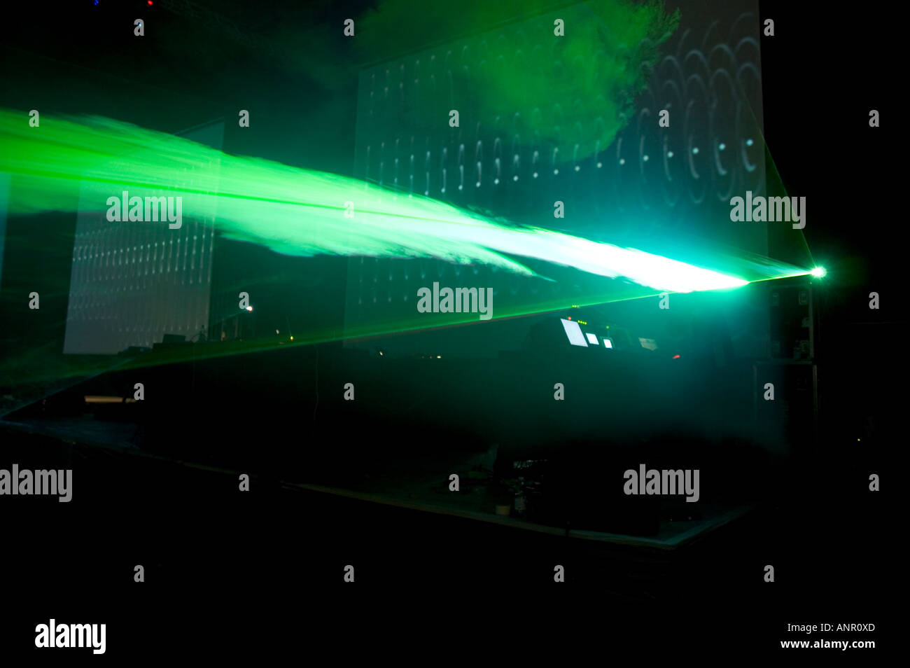 laser music effect at mixedmedia (milan Stock Photo Alamy