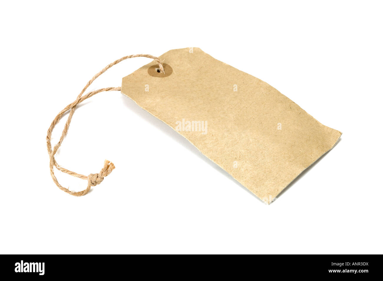 Handmade paper label tag coir thread Stock Photo - Alamy