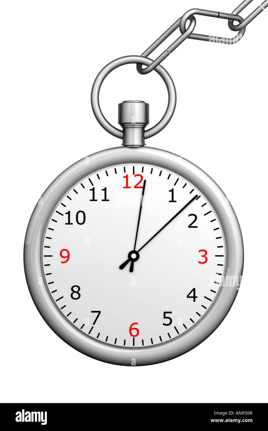 Chain pocket watch Stock Photo