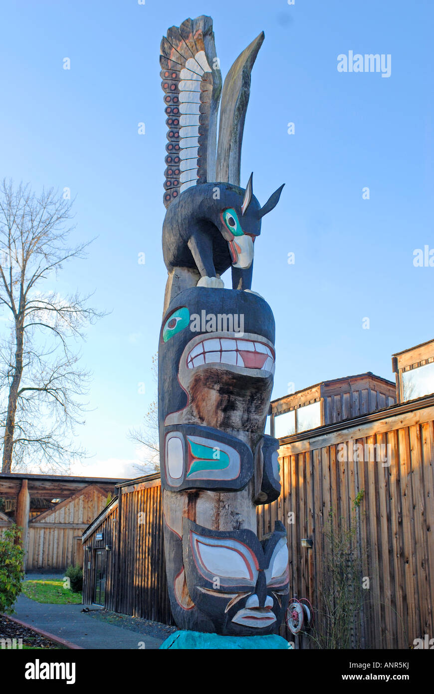 The Quw’utsun Cultural Centre Duncan Goldstream Provincial park Cowichan Vancouver Island British Columbia BC Canada Stock Photo