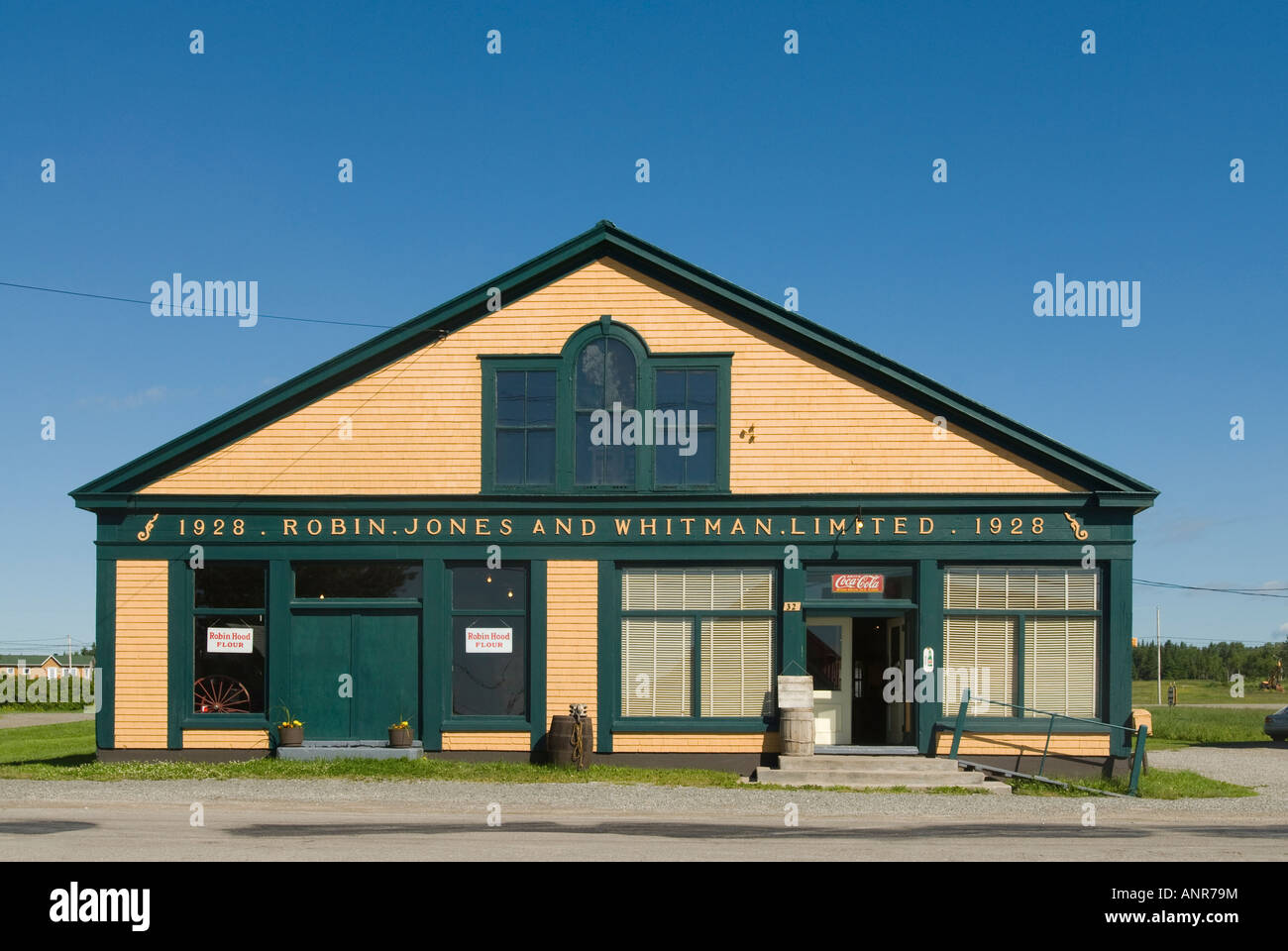 Robin Jones and Whitman Limited store museum on the Gaspe peninsula, province of Quebec, Canada. Stock Photo