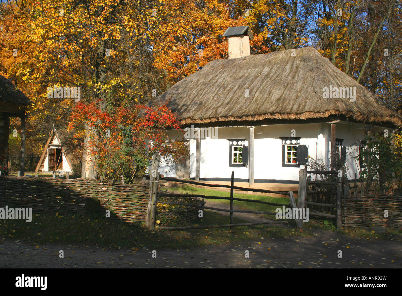 Autumn Landscape beautiful vivid nature country ancient house Stock ...