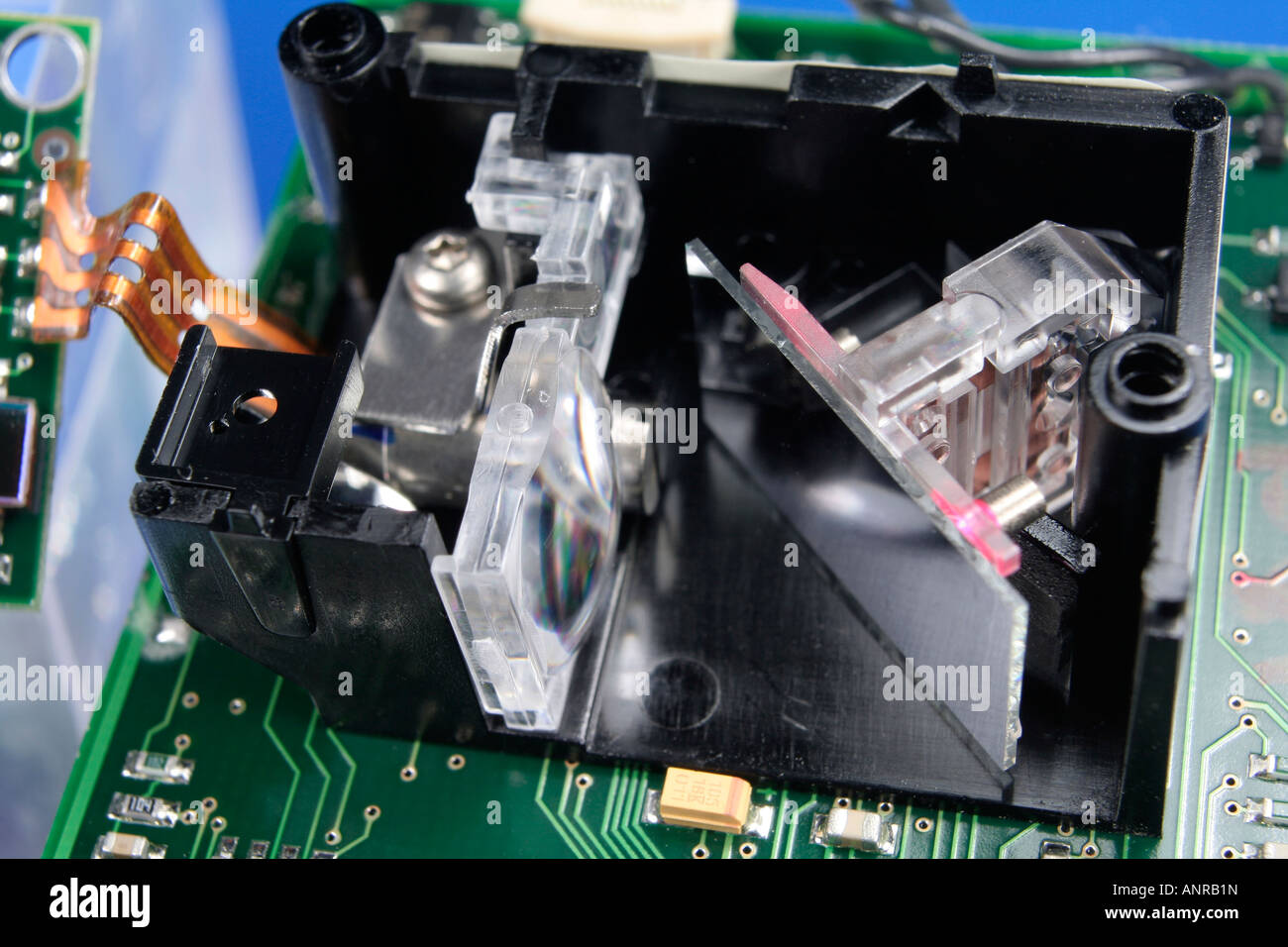 Inside optical components of a barcode scanner Stock Photo Alamy