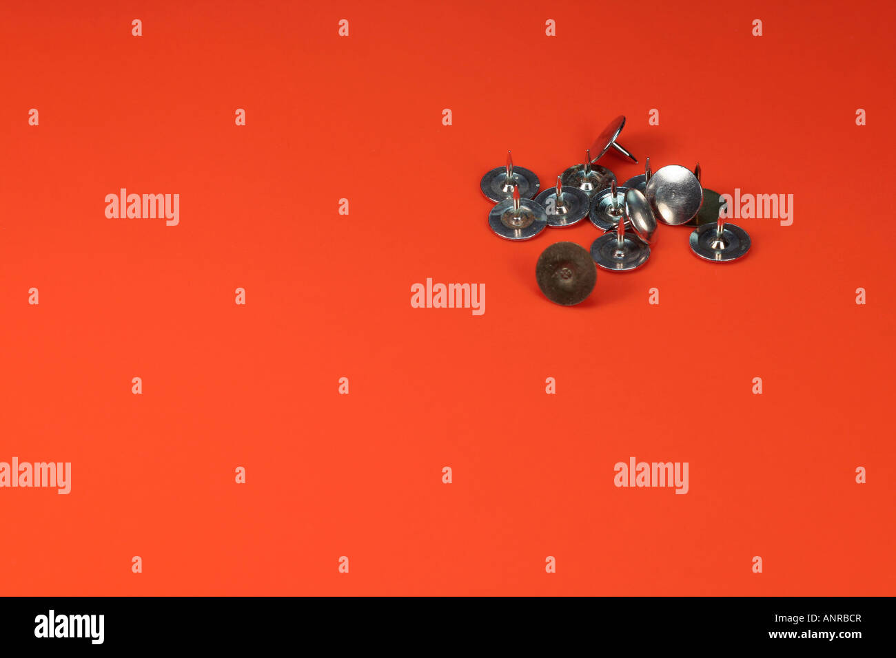 Pile of thumbtacks Stock Photo Alamy