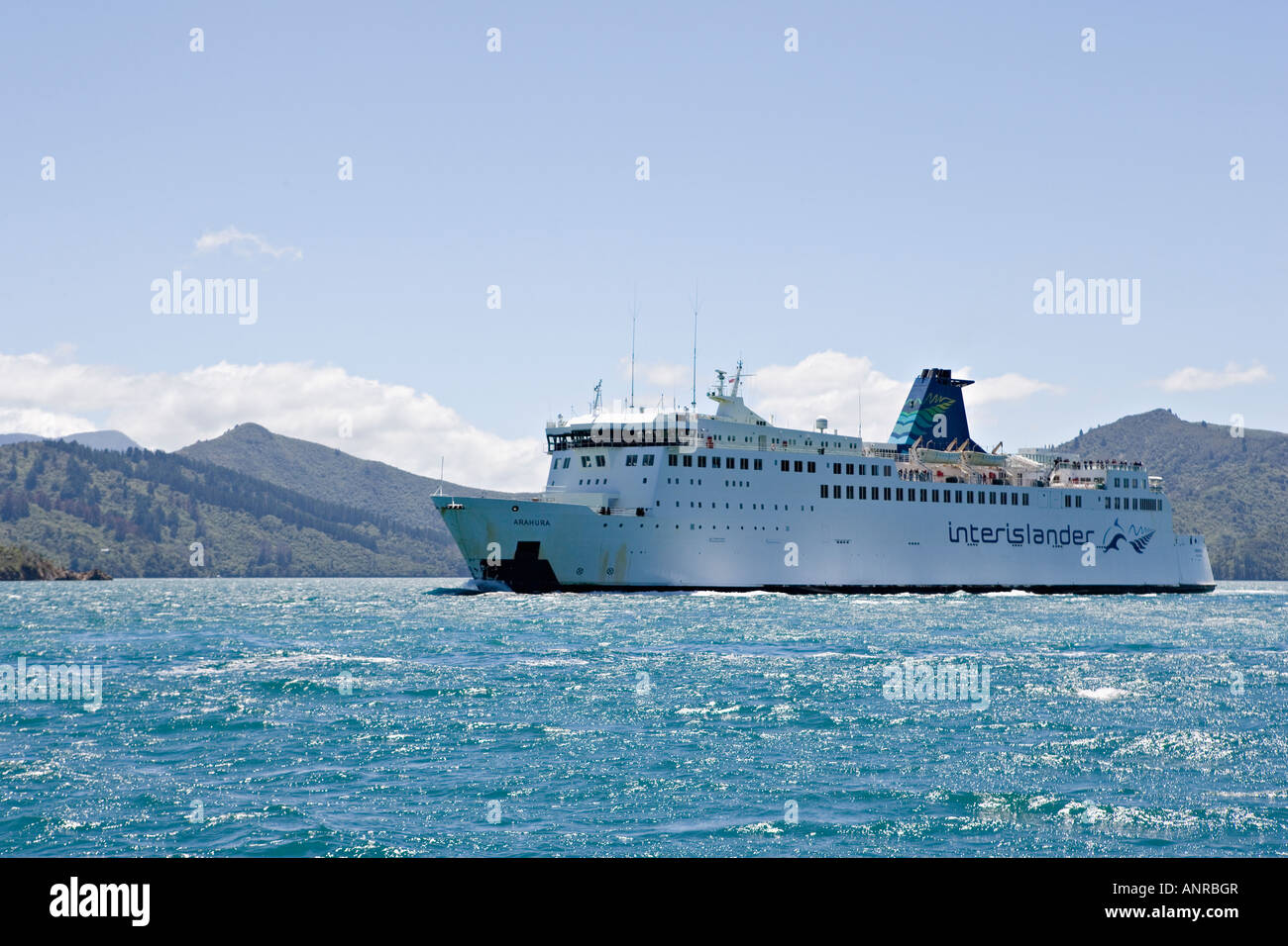 Interislander ferry Marlborough Sounds New Zealand Stock Photo Alamy