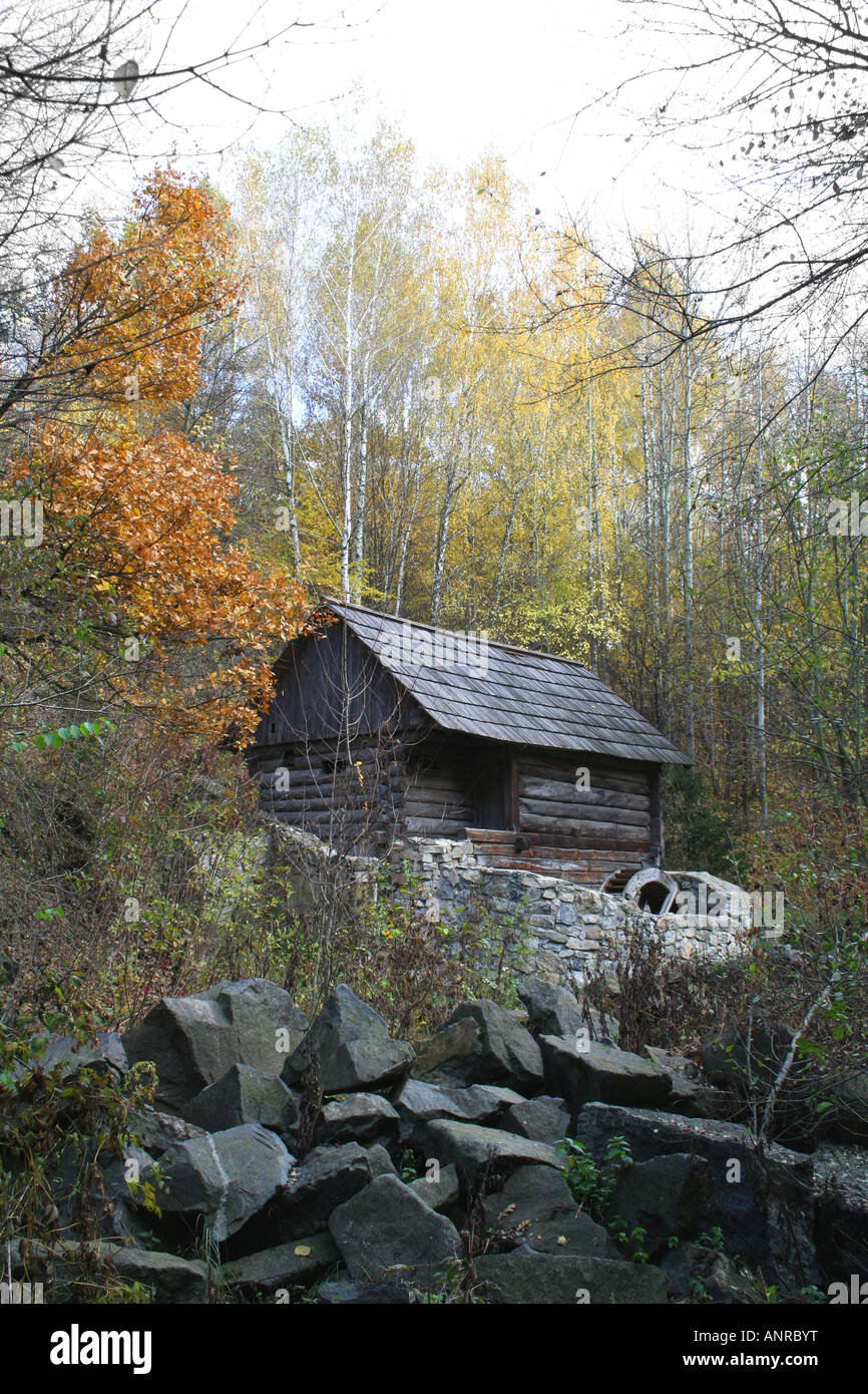 watermill Autumn Landscape beautiful vivid nature Stock Photo - Alamy