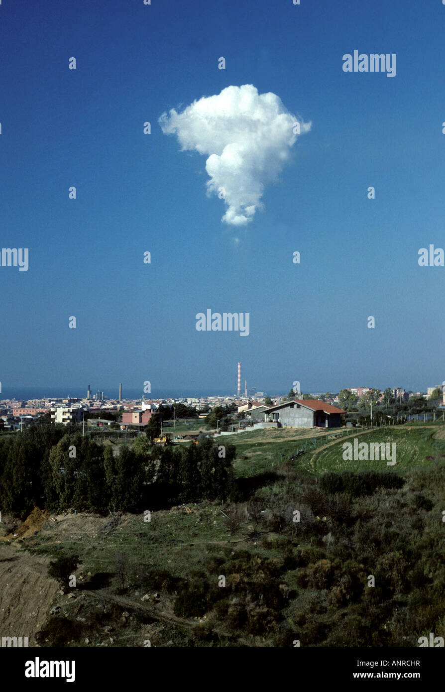 Pollution from thermoelectric plant, Civitavecchia, near Rome, Italy