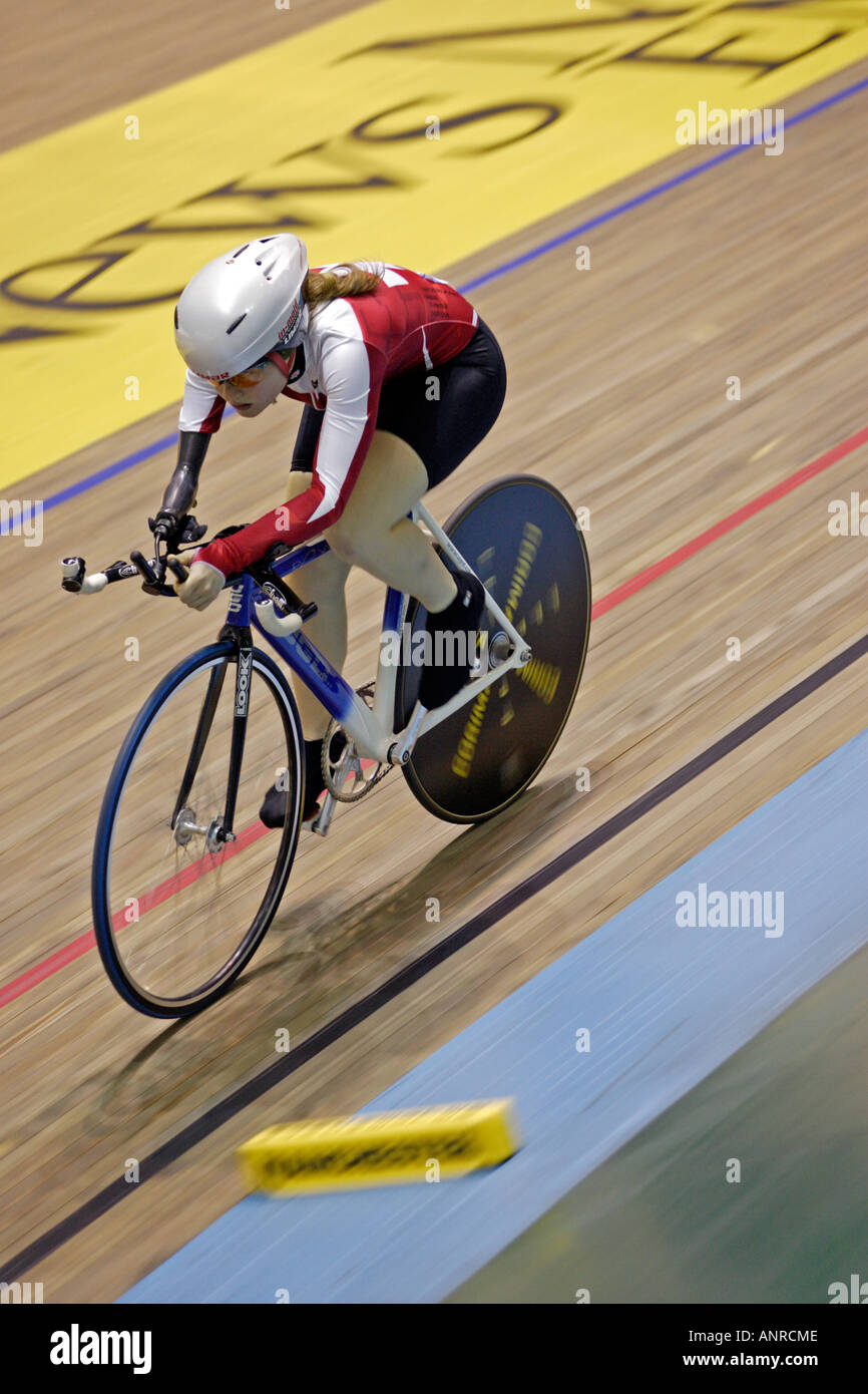 Sara Tretola of Switzerland competes in the Womens 3000m Pursuit LC1 winning silver medal Stock Photo