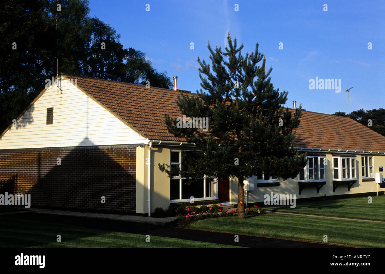 Houses on a former American airforce base which are now privately owned