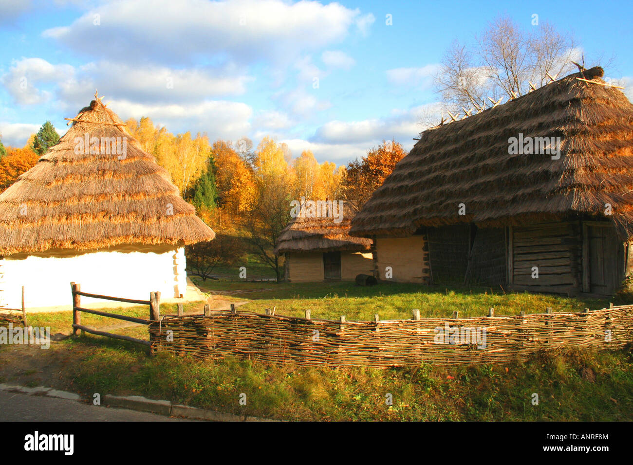 Autumn Landscape beautiful vivid nature in the village Stock Photo - Alamy
