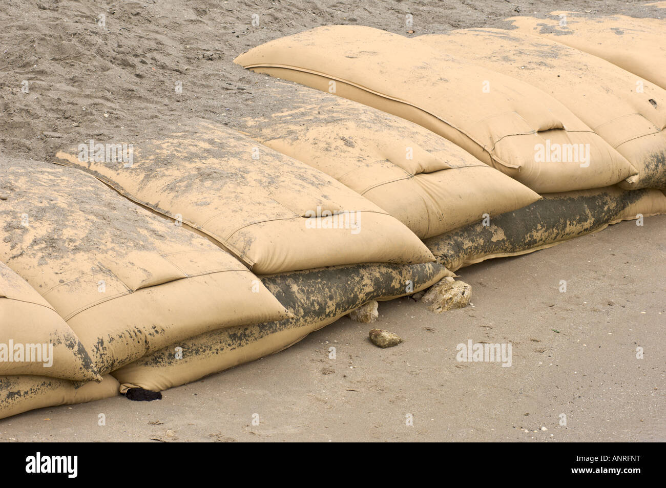 erosion control large sand bags Stock Photo Alamy