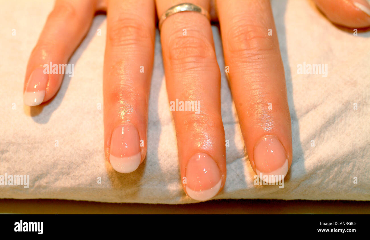 Alison Grinter getting a french Manicure at the Nail Lounge Kingly