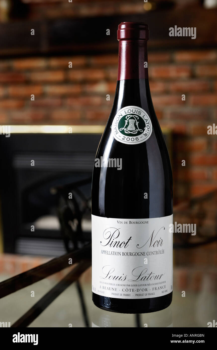 Bottle of Pinot Noir wine Stock Photo Alamy