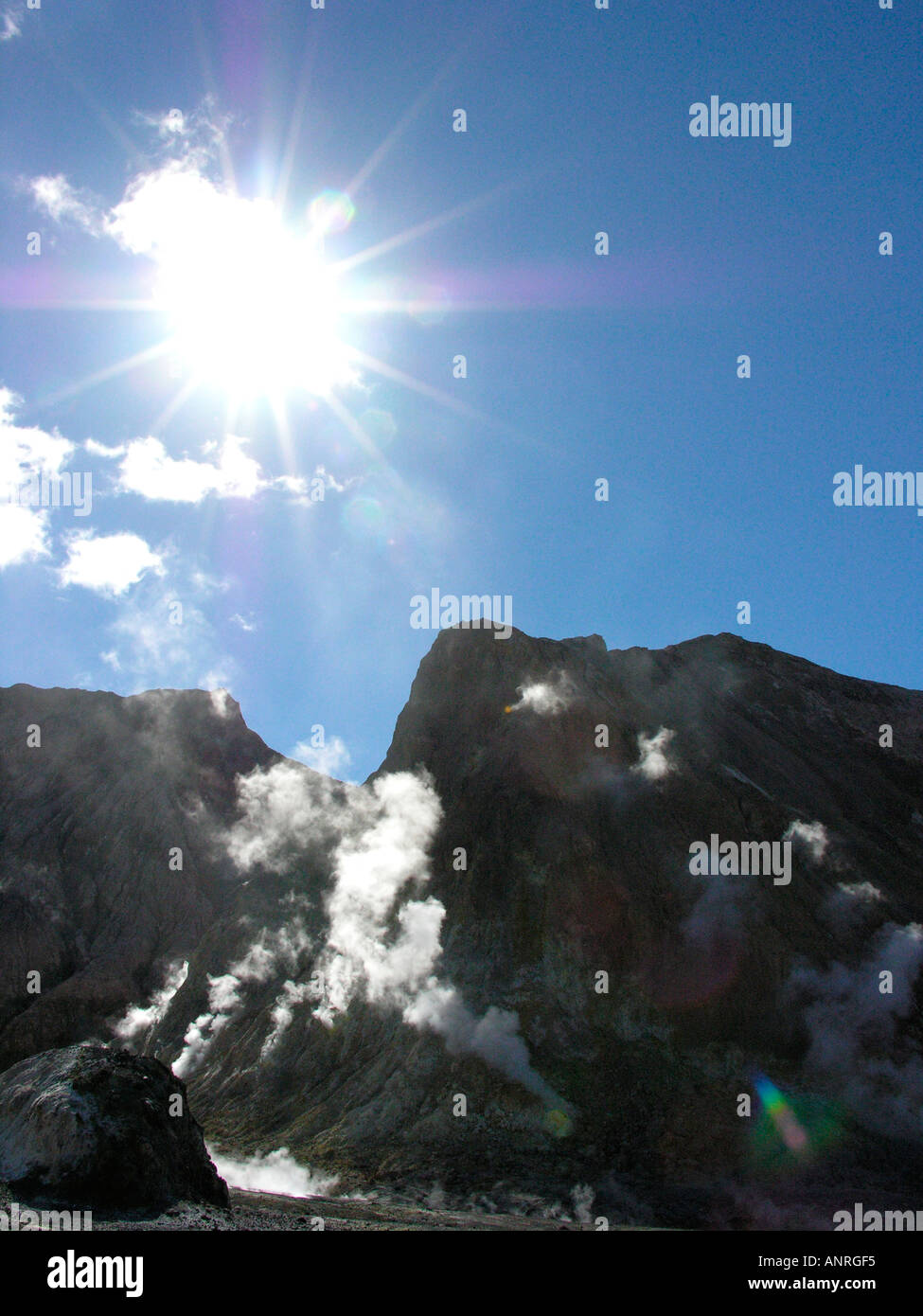 White Island Tour off the coast of Whakatane New Zealand NZ only active marine volcano Stock