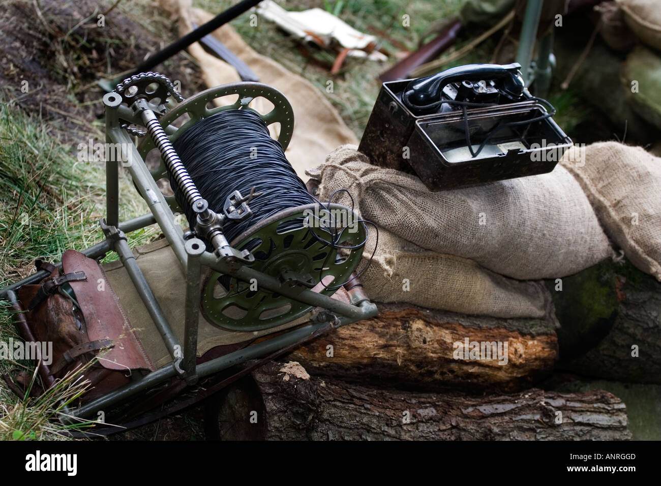 Old WW2 radio gear, at the Glenn Miller Festival UK Stock Photo Alamy