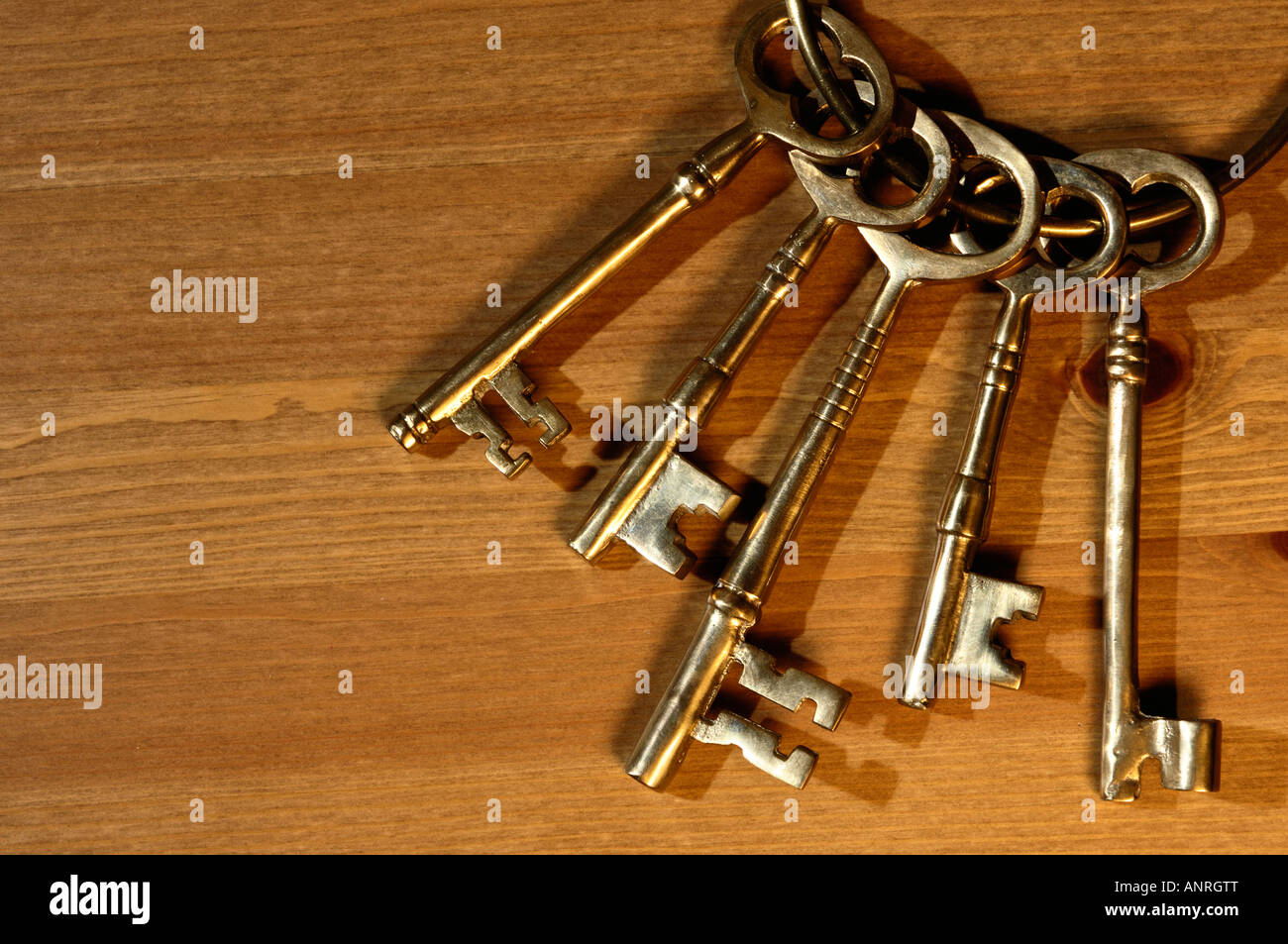 Bunch of old keys Stock Photo
