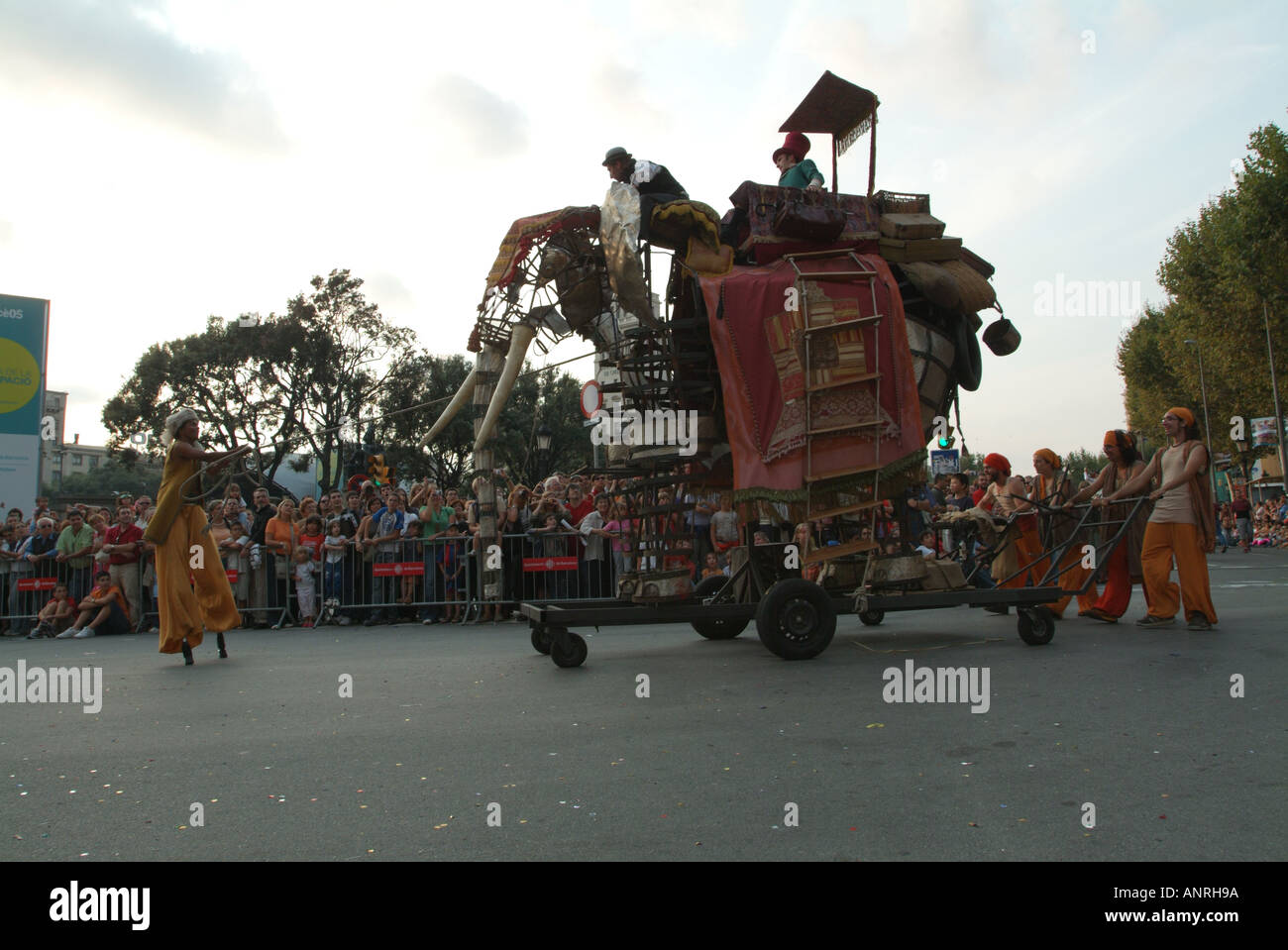 giant puppet at la merce festival barcelona spain september 2005