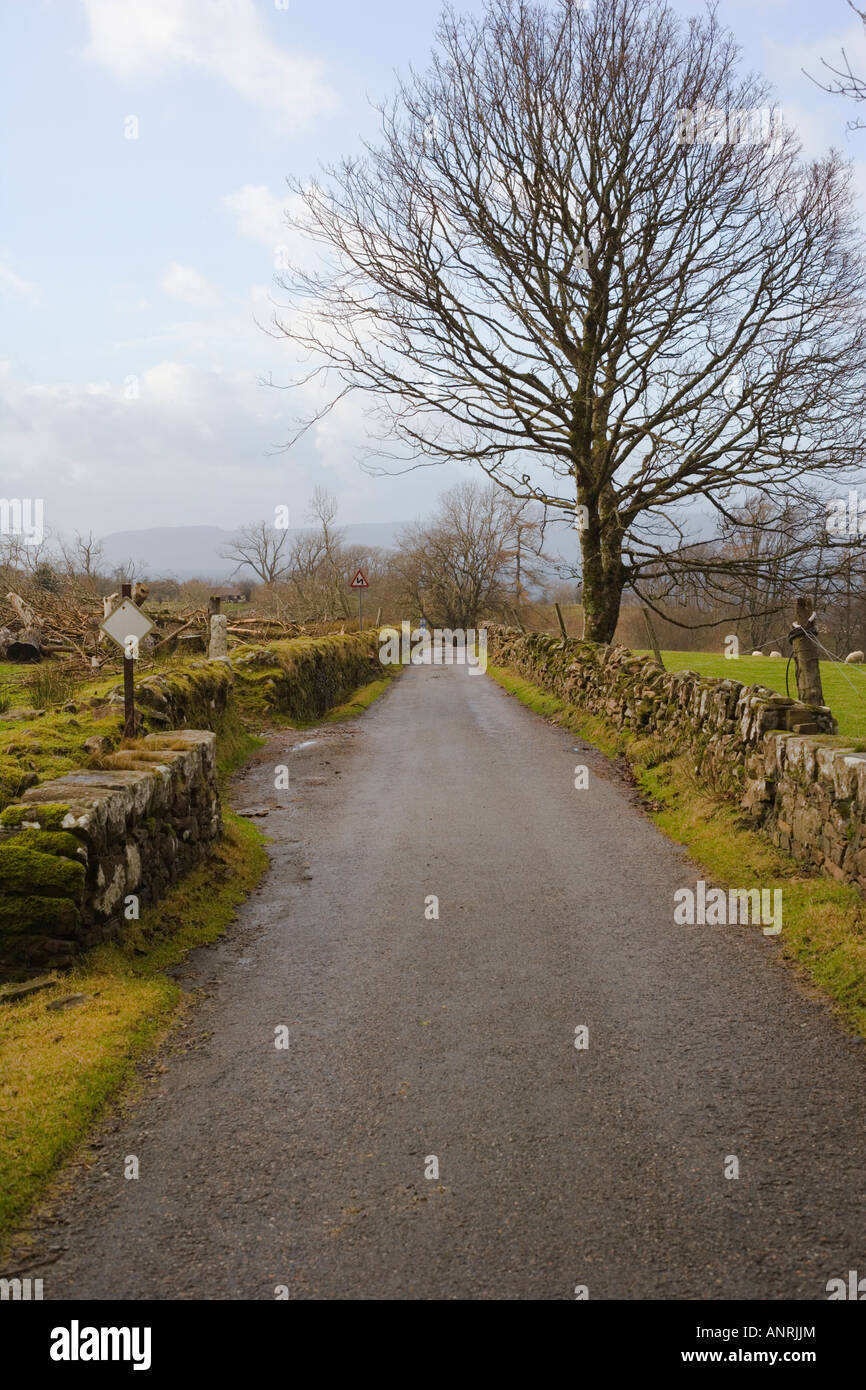 Bealach na Ba or Pass of the Cattle. Road to Applecross village from Applecross side. Winter. Wester Ross. Highlands. Scotland. Stock Photo