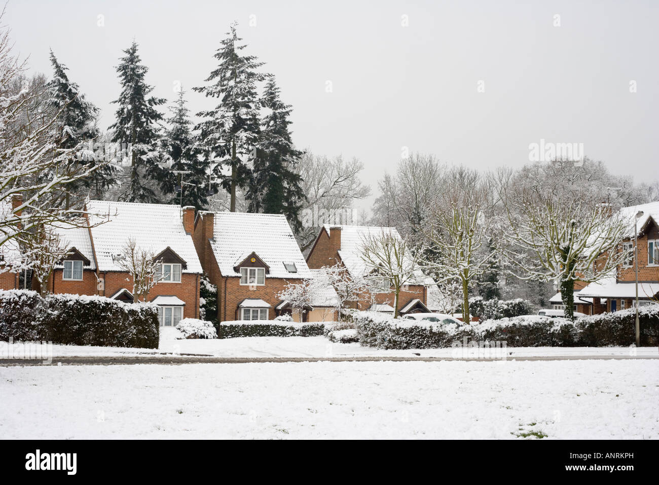 Winter at Burghfield Common. Reading. England. Stock Photo