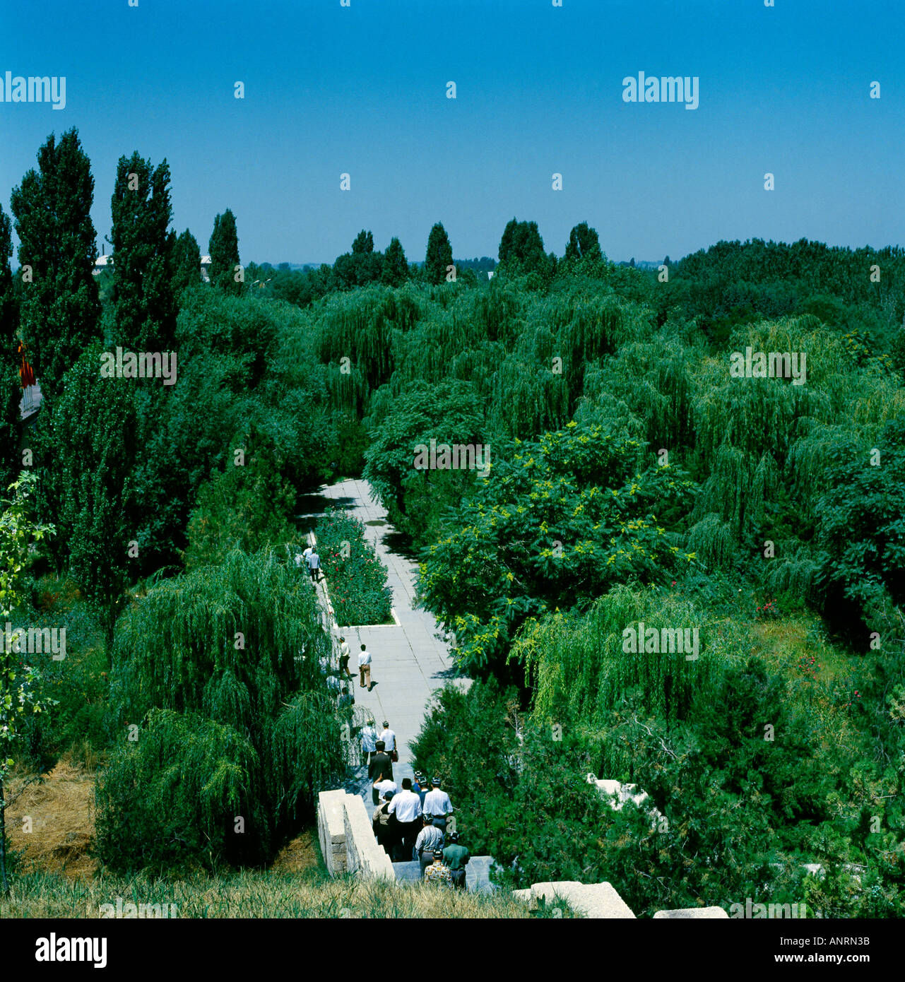 Tashkent Uzbekistan People In Gardens Stock Photo