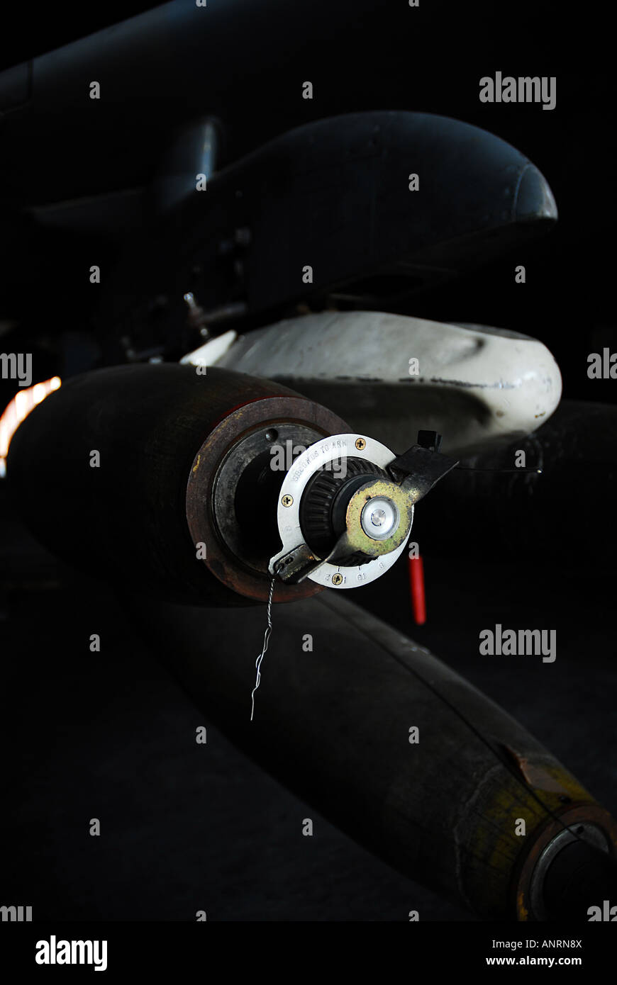Gravity bomb underneath F4 Phantom right wing Stock Photo Alamy