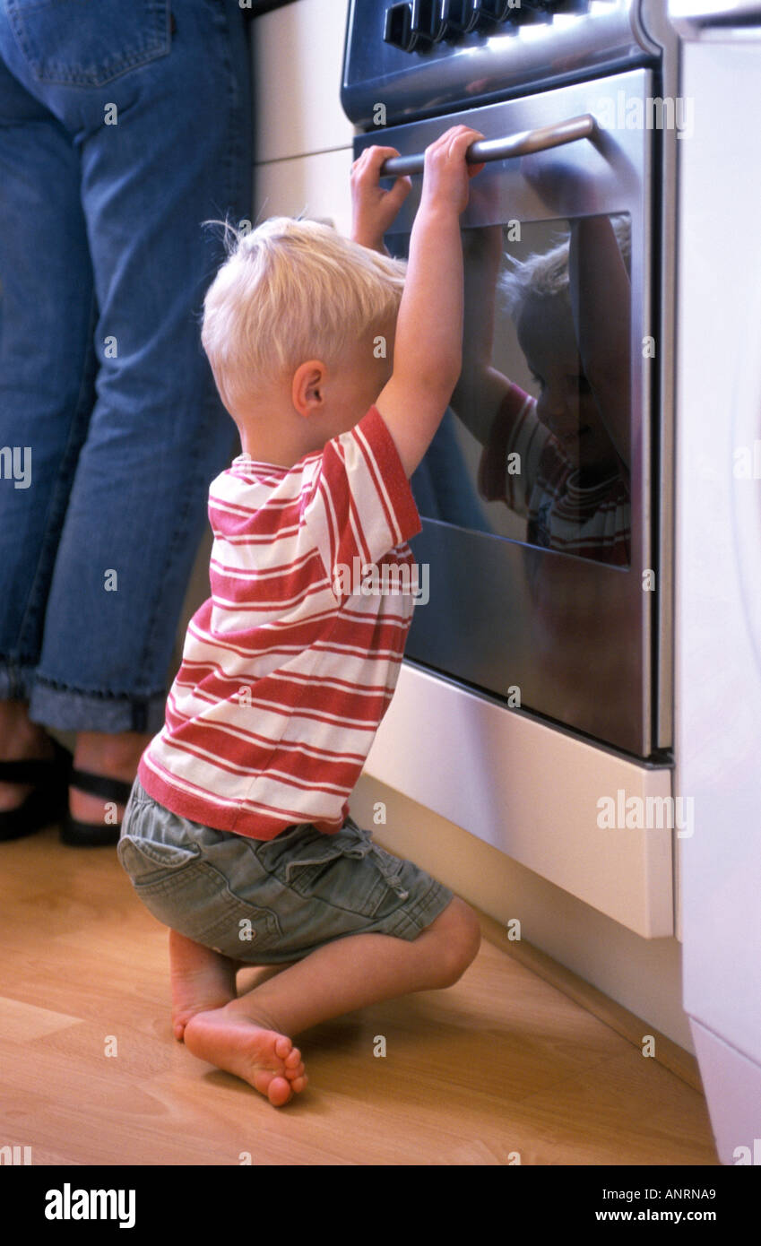 Dangerous stiuation in the kitchen Stock Photo Alamy