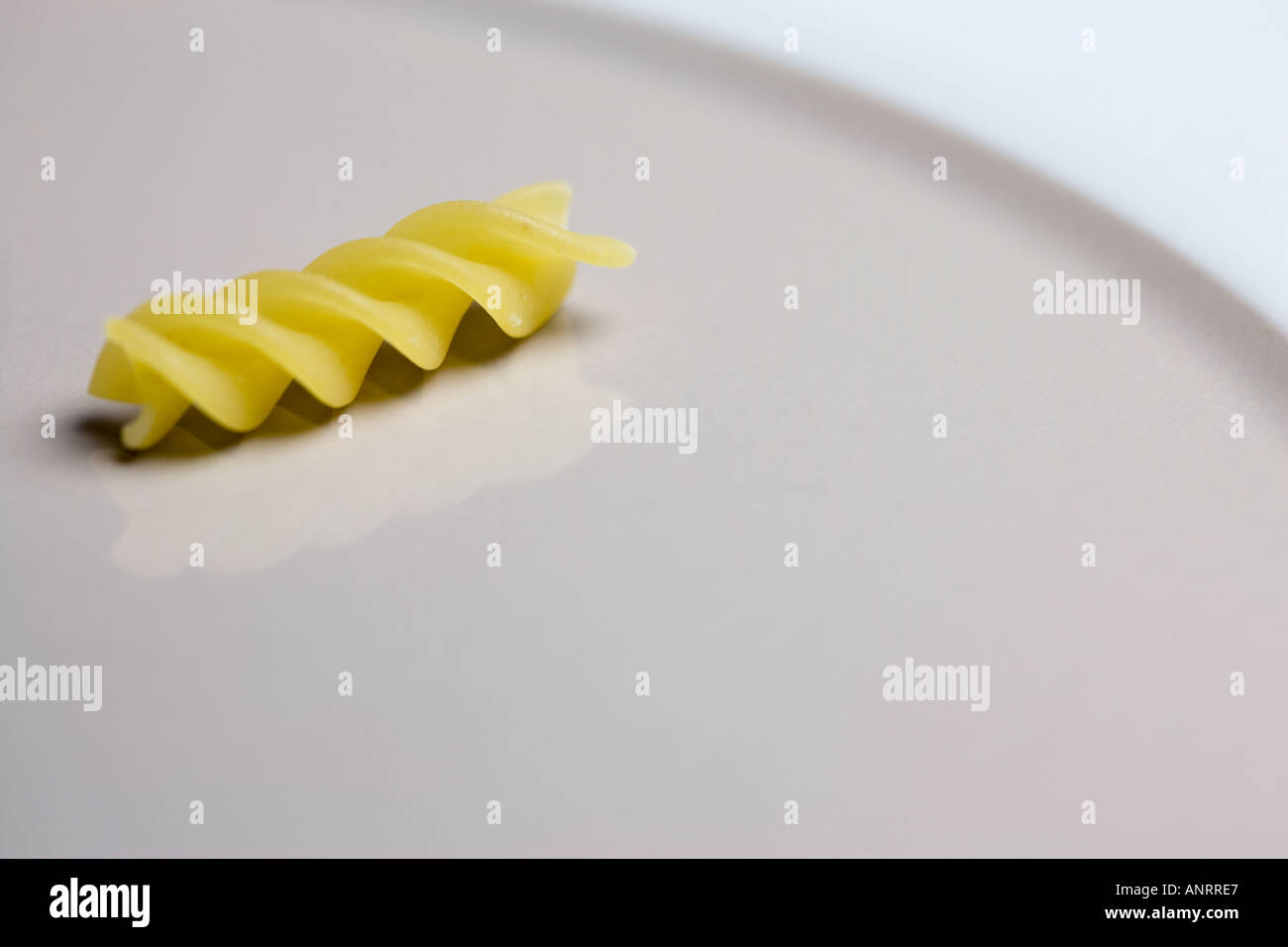 PASTA ON A PLATE Stock Photo